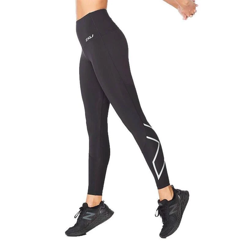 2XU Motion Women's Hi-Rise Compression Tights - Zwart/Zilver - Maat XS 3 2XU Motion Women's Hi-Rise Compression Tights - Zwart/Zilver - Maat XS - Afbeelding 3