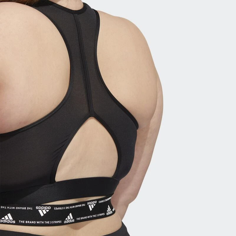 Adidas Powerreact Training Medium-Support 3-Stripes Beha (Grote Maat) 6 Adidas Powerreact Training Medium-Support 3-Stripes Beha (Grote Maat) - Afbeelding 6
