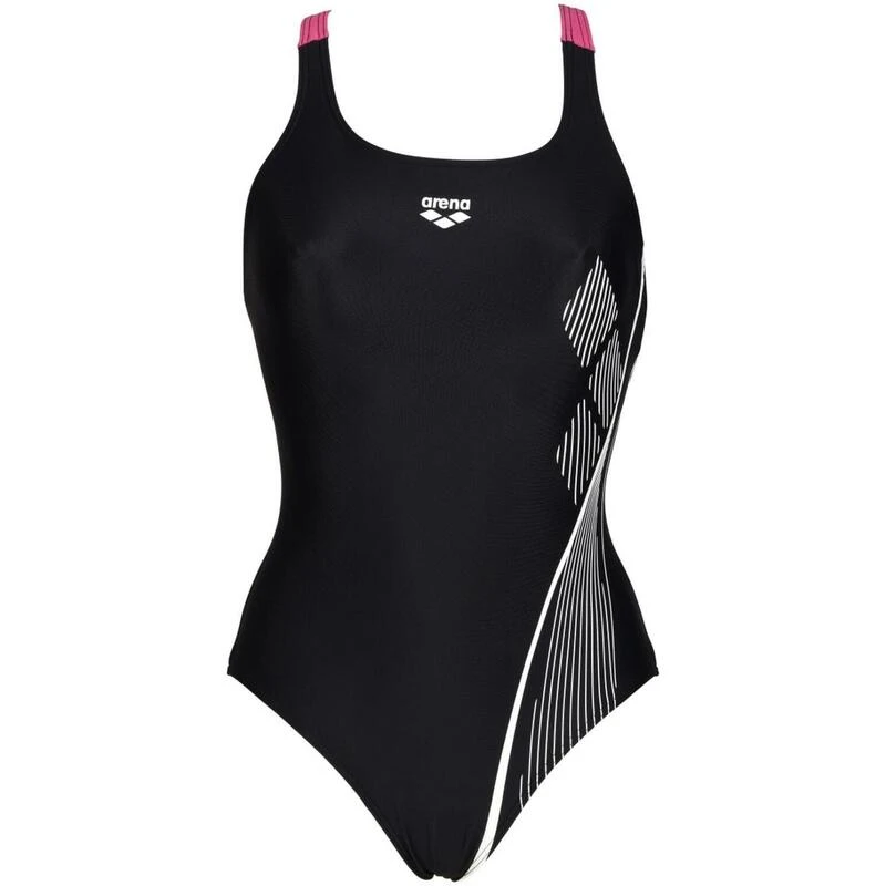 Arena Vrouwen Grafisch Pro Rug Zwempak - Zwart/ Freak Rose 1 Arena Vrouwen Grafisch Pro Rug Zwempak - Zwart/ Freak Rose