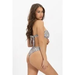 Bikini String Bottom Powerful Wavy - Paars - Bikini Broek Dames - Bikini Dames