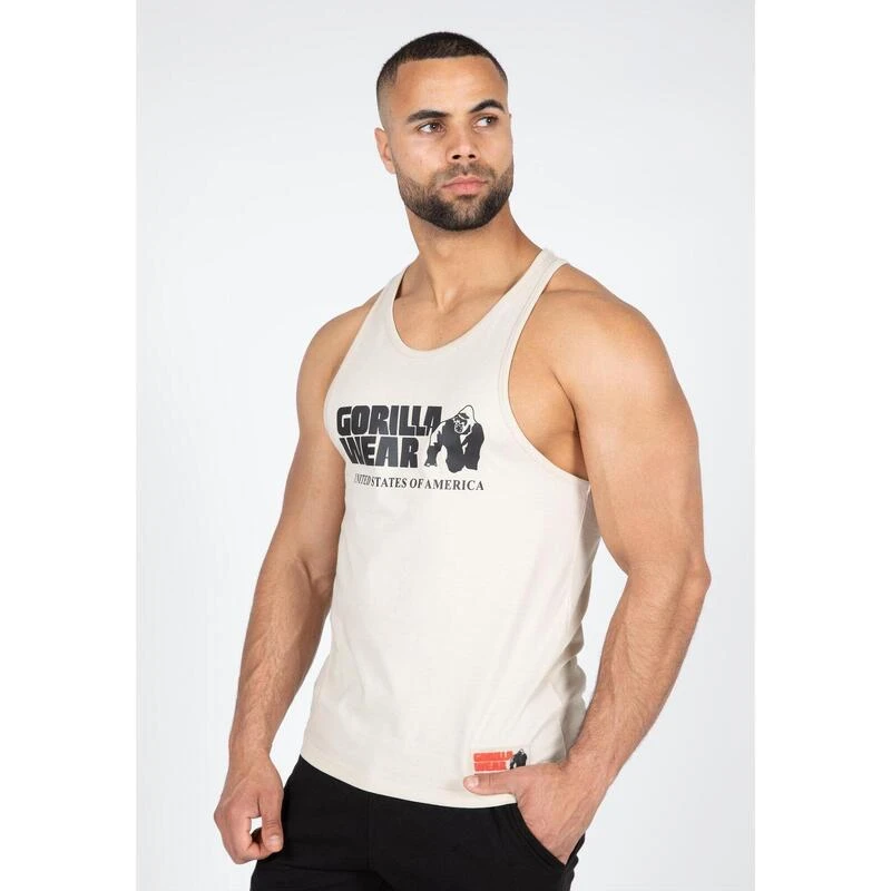 Gorilla Wear Classic Tank Top - Beige 1 Gorilla Wear Classic Tank Top - Beige
