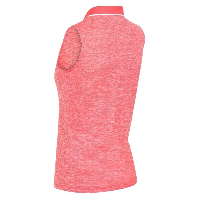 Regatta Dames/Dames Tima II Mouwloos Poloshirt (Neon Peach) 3 Regatta Dames/Dames Tima II Mouwloos Poloshirt (Neon Peach) - Afbeelding 3