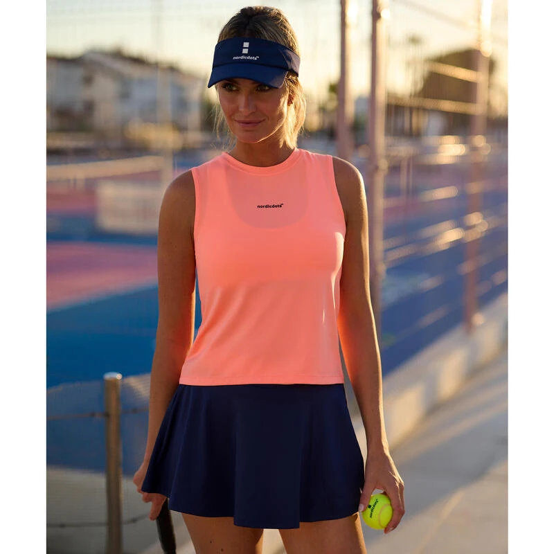 Elegance Tennis/Padel Tank-Top Dames Melon 1 Elegance Tennis/Padel Tank-Top Dames Melon