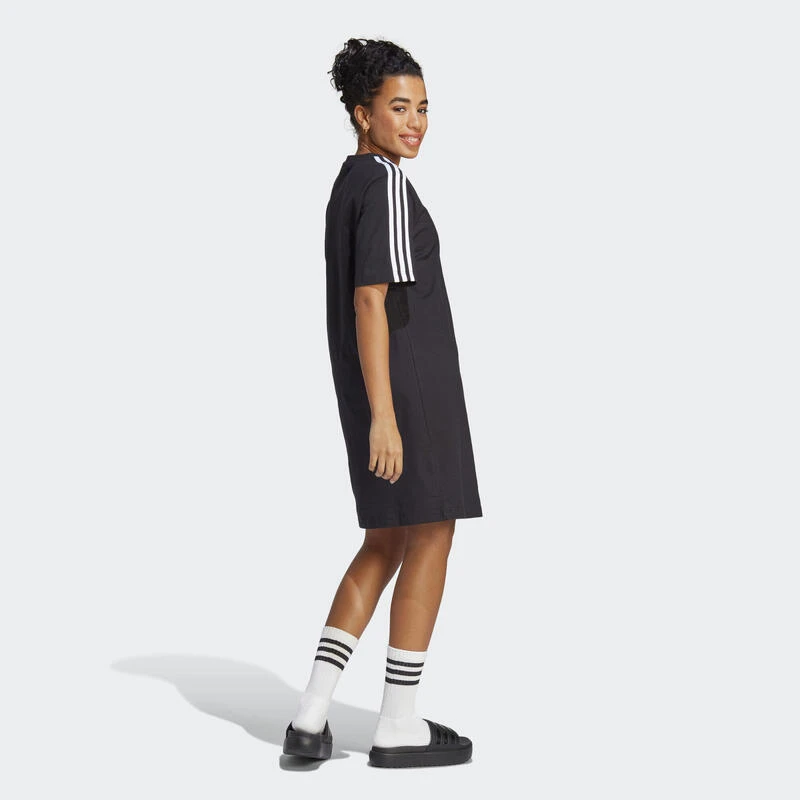 ADIDAS Essentials 3-Stripes Single Jersey Boyfriend T-shirtjurk 3 ADIDAS Essentials 3-Stripes Single Jersey Boyfriend T-shirtjurk - Afbeelding 3