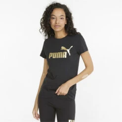 Essentials+ T-shirt Met Metallic Logo Dames PUMA 6 Essentials+ T-shirt Met Metallic Logo Dames PUMA -Regatta Verkoop essentials t shirt met metallic logo dames puma 1