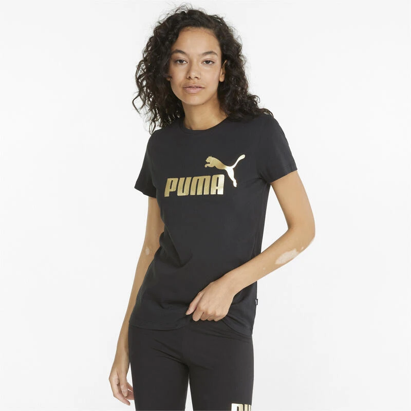 Essentials+ T-shirt Met Metallic Logo Dames PUMA 2 Essentials+ T-shirt Met Metallic Logo Dames PUMA - Afbeelding 2