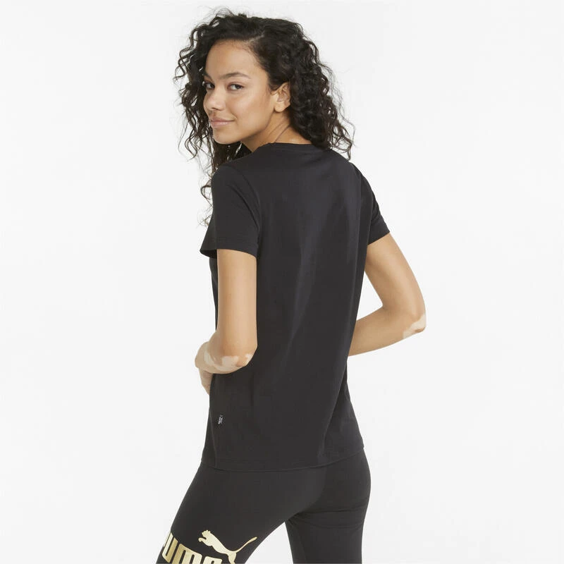 Essentials+ T-shirt Met Metallic Logo Dames PUMA 3 Essentials+ T-shirt Met Metallic Logo Dames PUMA - Afbeelding 3