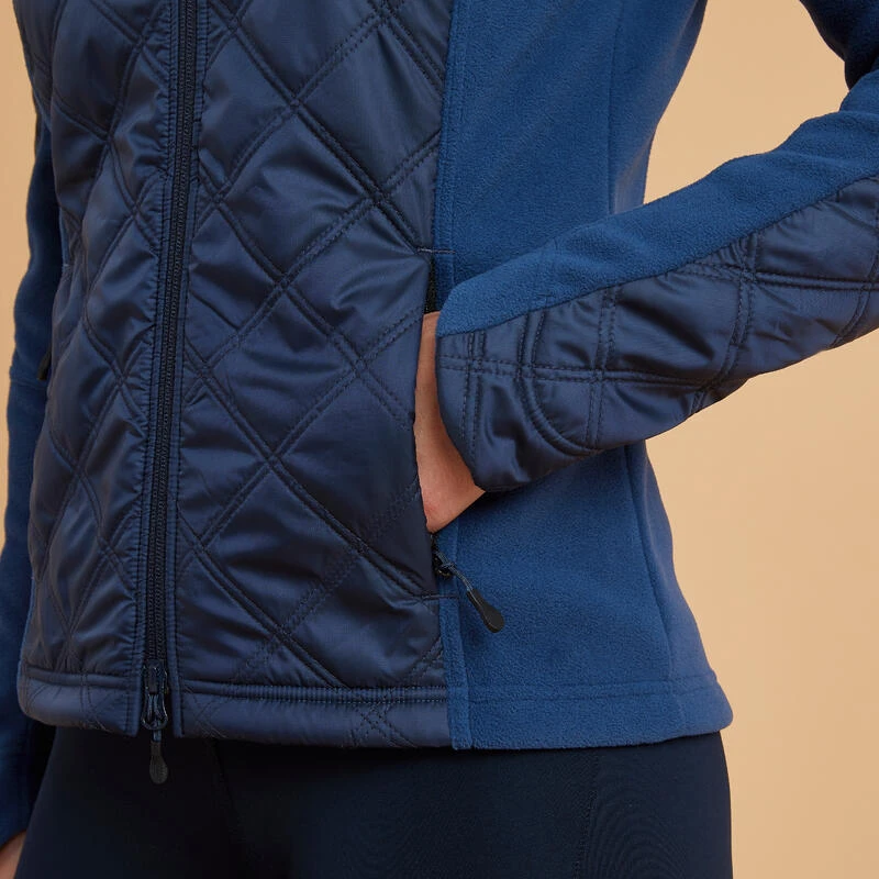 Fleece Voor Paardrijden Dames 500 WARM Twee Stoffen 6 Fleece Voor Paardrijden Dames 500 WARM Twee Stoffen - Afbeelding 6