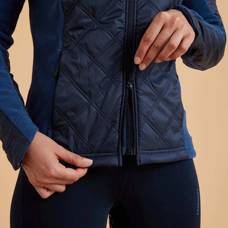 Fleece Voor Paardrijden Dames 500 WARM Twee Stoffen 10 Fleece Voor Paardrijden Dames 500 WARM Twee Stoffen - Afbeelding 10