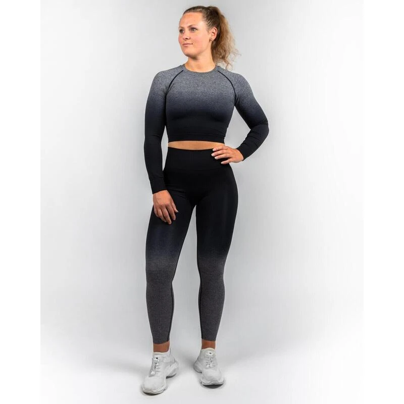 Flow Active Sportlegging High Waist | Zwart-Grijs 3 Flow Active Sportlegging High Waist | Zwart-Grijs - Afbeelding 3