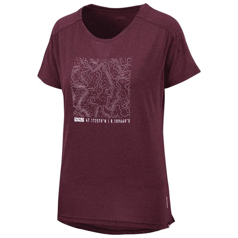 IXS Flow Vrouwen Tech Tee Contour Rozijn 1 IXS Flow Vrouwen Tech Tee Contour Rozijn