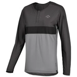 IXS Flow XTG Women's Long Sleeve Henley - Graphite/Black