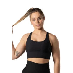 Geribbelde V2 Naadloze Sportbeha Zwart -Regatta Verkoop geribbelde v2 naadloze sportbeha zwart 2