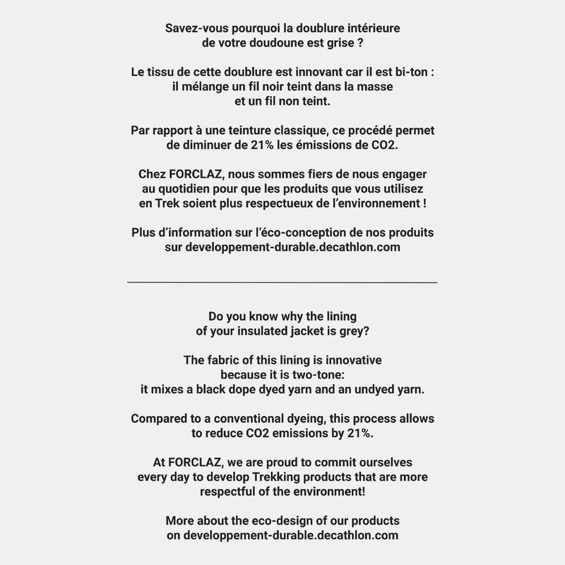 Gewatteerde Wandeljas | NH100 Dames 2 Gewatteerde Wandeljas | NH100 Dames - Afbeelding 2