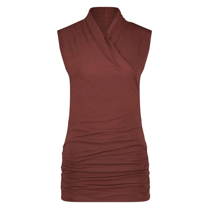 Good Karma - Elegante Yoga Top Van Biologisch Katoen - Garnet 4 Good Karma - Elegante Yoga Top Van Biologisch Katoen - Garnet - Afbeelding 4