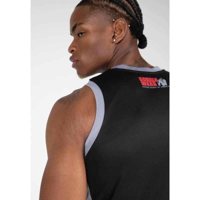 Gorilla Wear Hornell Tank Top - Unisex - Zwart/Grijs - XL 5 Gorilla Wear Hornell Tank Top - Unisex - Zwart/Grijs - XL - Afbeelding 5