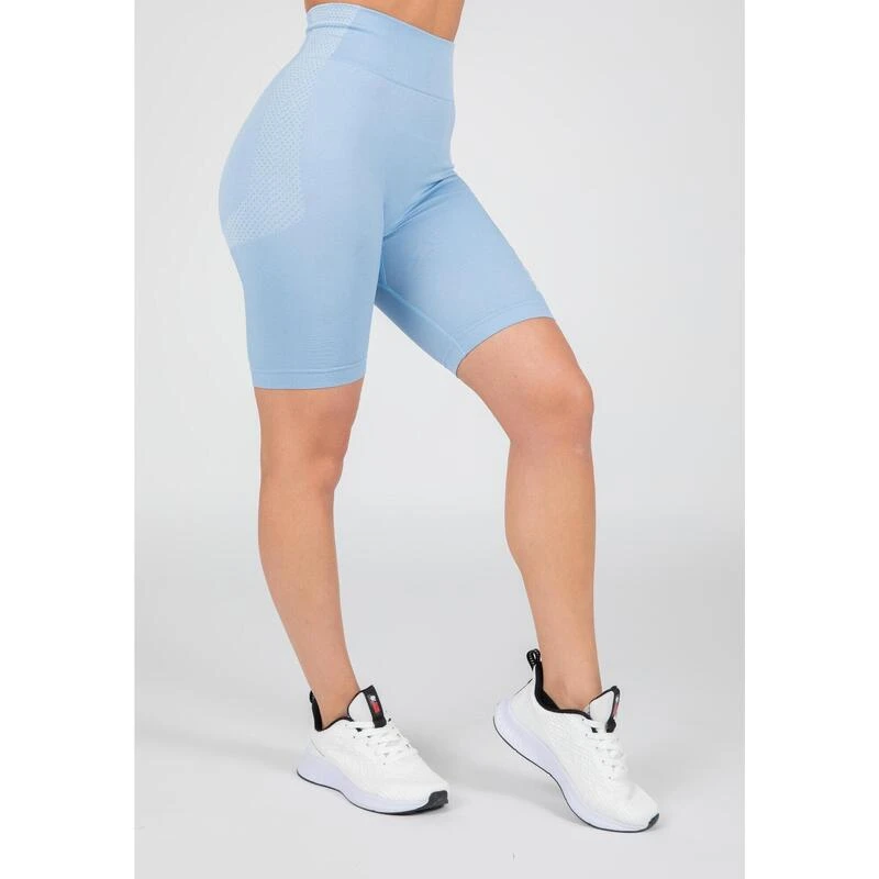 Gorilla Wear Selah Seamless Cycling Shorts - Lichtblauw - L/XL 2 Gorilla Wear Selah Seamless Cycling Shorts - Lichtblauw - L/XL - Afbeelding 2