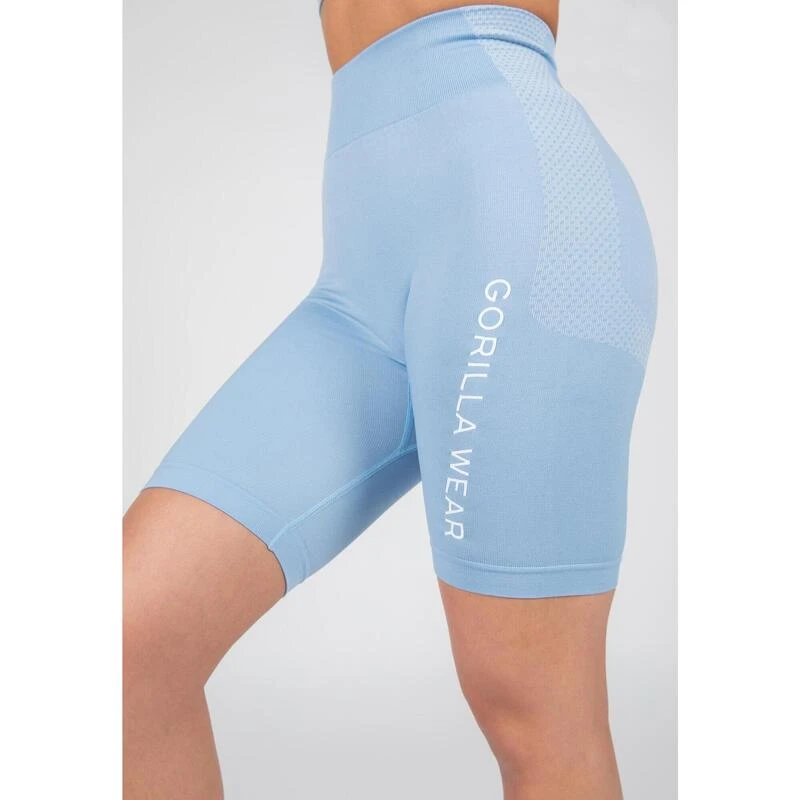 Gorilla Wear Selah Seamless Cycling Shorts - Lichtblauw - L/XL 5 Gorilla Wear Selah Seamless Cycling Shorts - Lichtblauw - L/XL - Afbeelding 5