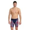 Arena Jammer Met Marmerprint - Marineblauw/Rood/Multi