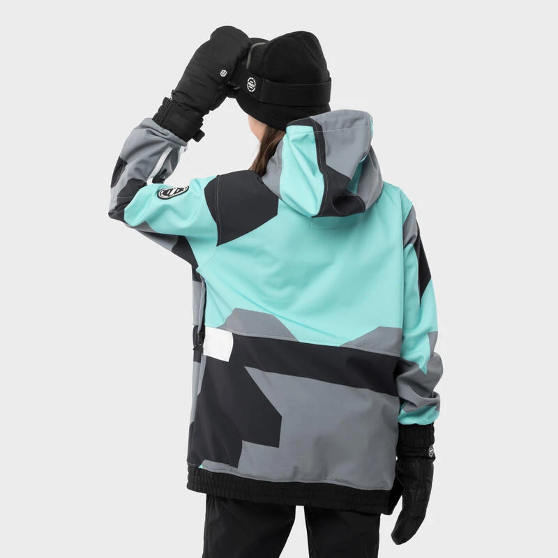 Jas Wintersport SIROKO W1-W Ushuaia Turquoise Dames 2 Jas Wintersport SIROKO W1-W Ushuaia Turquoise Dames - Afbeelding 2
