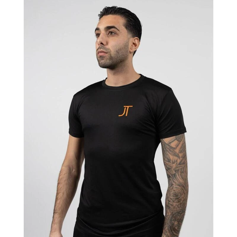 JT Slim Fit Sport T-shirt Voor Heren - Zwart 1 JT Slim Fit Sport T-shirt Voor Heren - Zwart