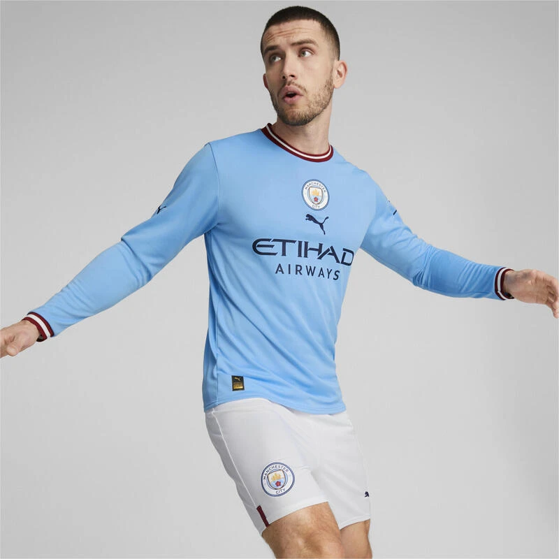 Manchester City FC Home 22/23 Replica-jersey Met Lange Mouwen Heren PUMA 2 Manchester City FC Home 22/23 Replica-jersey Met Lange Mouwen Heren PUMA - Afbeelding 2