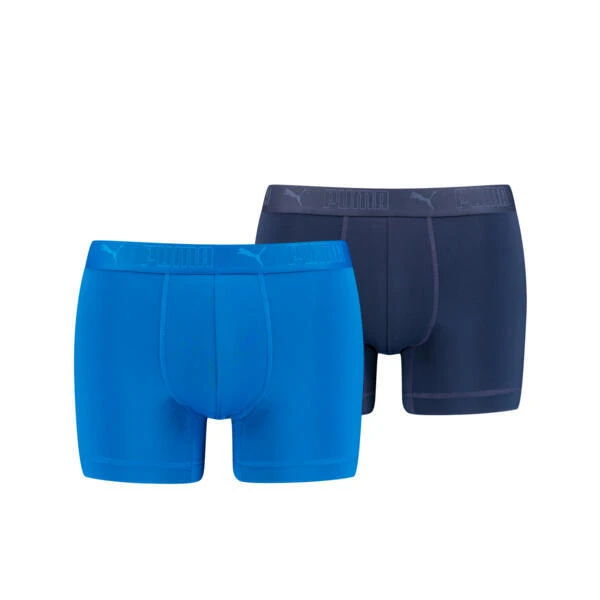 Puma Sport Boxershorts Microfiber 2-pack Blauw 1 Puma Sport Boxershorts Microfiber 2-pack Blauw