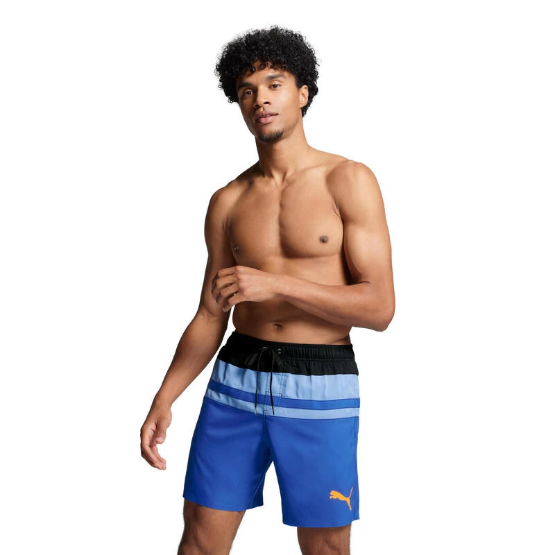 Puma Zwembroek Heren Heritage Stripe Benjamin Blue Combo 1 Puma Zwembroek Heren Heritage Stripe Benjamin Blue Combo