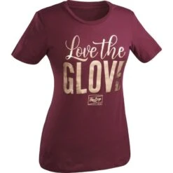 Rawlings GSW1 Vrouwen Gouden T-shirt S Maroon