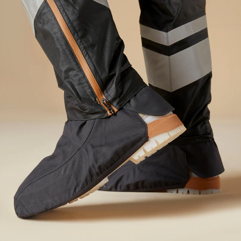 BTWIN Regenbroek Met Geïntegreerde Schoencovers Voor Op De Fiets 540 Dames Zwart 4 BTWIN Regenbroek Met Geïntegreerde Schoencovers Voor Op De Fiets 540 Dames Zwart - Afbeelding 4