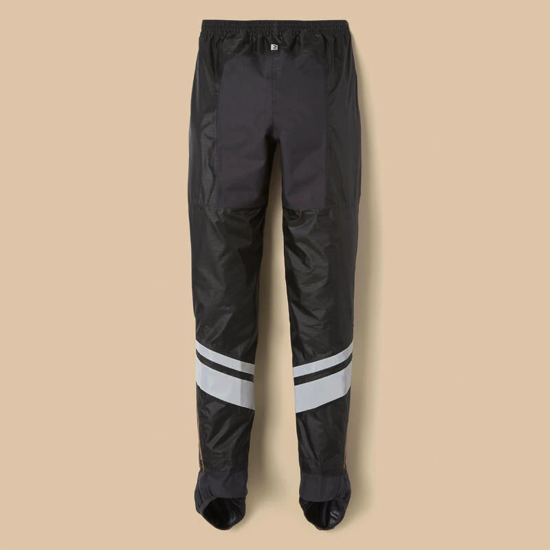 BTWIN Regenbroek Met Geïntegreerde Schoencovers Voor Op De Fiets 540 Dames Zwart 10 BTWIN Regenbroek Met Geïntegreerde Schoencovers Voor Op De Fiets 540 Dames Zwart - Afbeelding 10