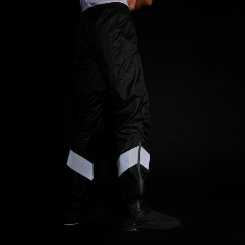 BTWIN Regenbroek Met Geïntegreerde Schoencovers Voor Op De Fiets 540 Heren Zwart 7 BTWIN Regenbroek Met Geïntegreerde Schoencovers Voor Op De Fiets 540 Heren Zwart - Afbeelding 7