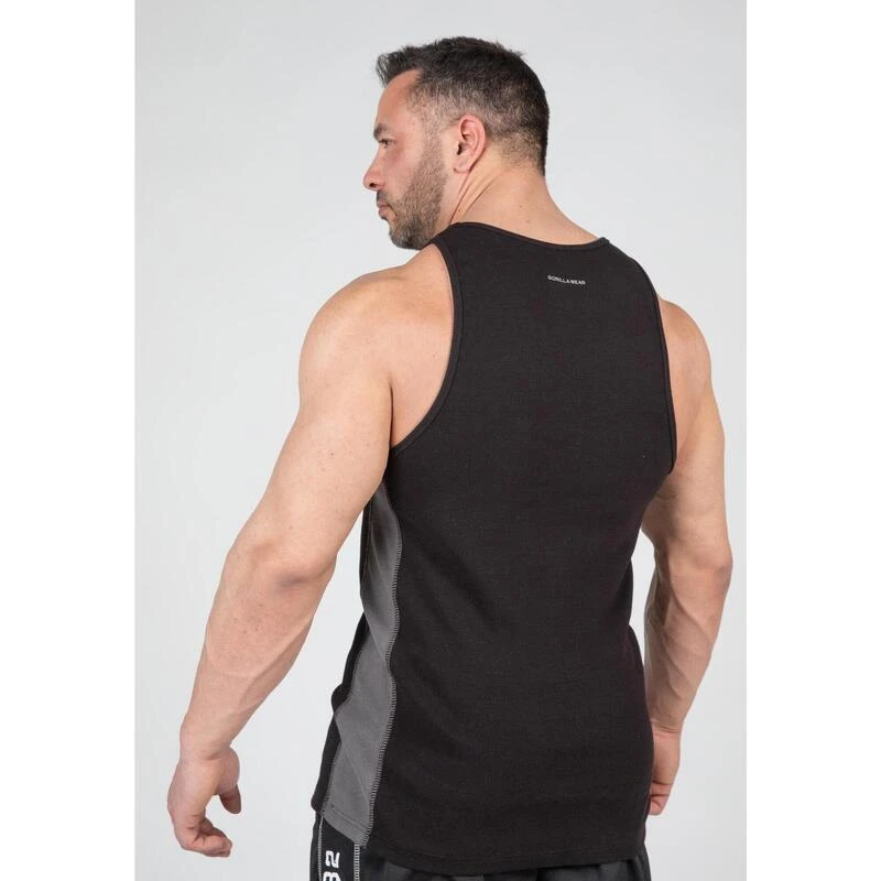 Gorilla Wear Richmond Rib Tank Top Black/Gray 2 Gorilla Wear Richmond Rib Tank Top Black/Gray - Afbeelding 2