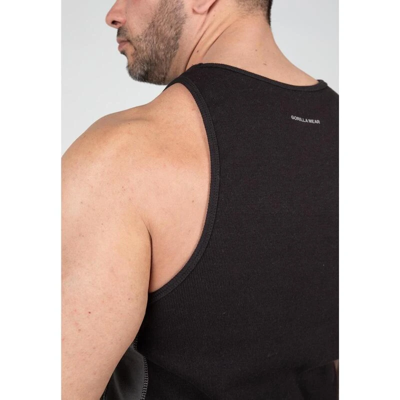 Gorilla Wear Richmond Rib Tank Top Black/Gray 4 Gorilla Wear Richmond Rib Tank Top Black/Gray - Afbeelding 4