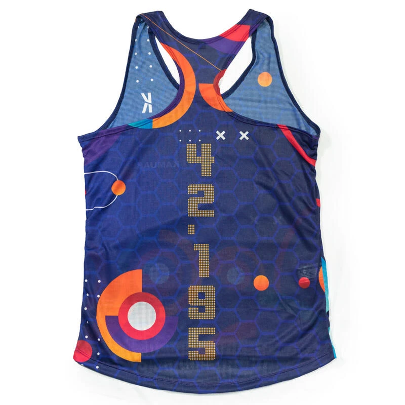 RUNNING SHIRT #MARATON 2.0 RUN DAMES - KAMUABU Kleur BLAUW 90grs STRAPS 2 RUNNING SHIRT #MARATON 2.0 RUN DAMES - KAMUABU Kleur BLAUW 90grs STRAPS - Afbeelding 2