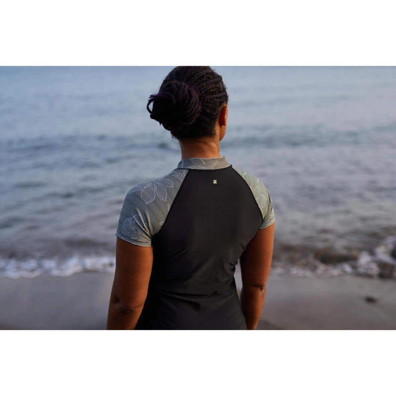 Shirt Voor Aquagym Aquafitness Korte Mouwen Zwart Lia Kaki 9 Shirt Voor Aquagym Aquafitness Korte Mouwen Zwart Lia Kaki - Afbeelding 9