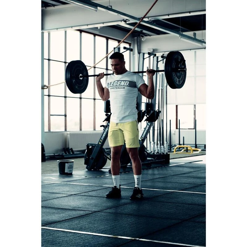 Short Met Rits Vakken Kids/Volwassenen Neon Groen Polyester 2 Short Met Rits Vakken Kids/Volwassenen Neon Groen Polyester - Afbeelding 2