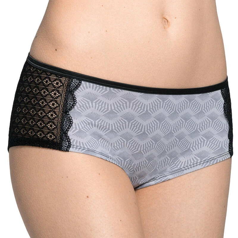 Shorty Van Bedrukt Modal En Kant Artisan 1 Shorty Van Bedrukt Modal En Kant Artisan