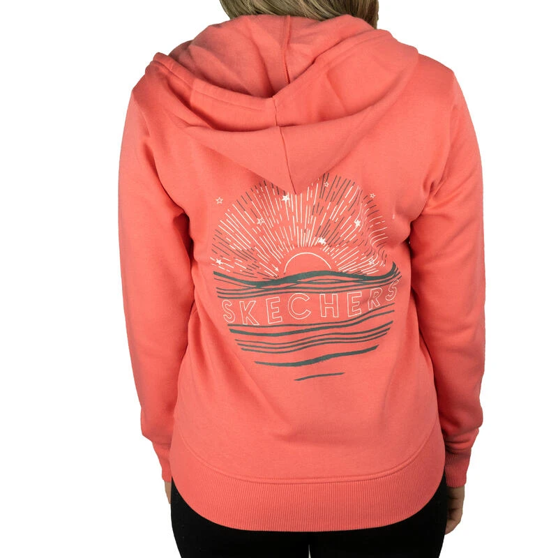 Skechers Full Zip Hoodie, Vrouwen, Sweatshirts, Roze 3 Skechers Full Zip Hoodie, Vrouwen, Sweatshirts, Roze - Afbeelding 3