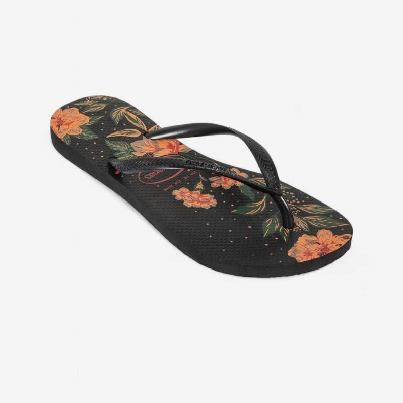 Havaianas Slippers Voor Dames Slim Floral Zwart 1 Havaianas Slippers Voor Dames Slim Floral Zwart