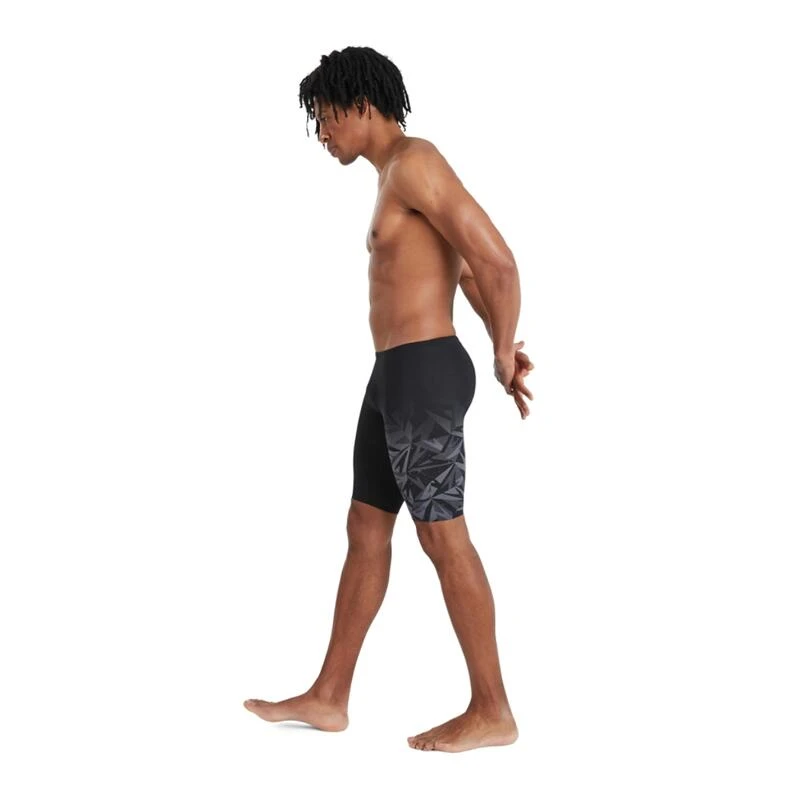 Speedo Men's Hyperboom Placement V-Cut Jammer - Black/ Oxid Grey 3 Speedo Men's Hyperboom Placement V-Cut Jammer - Black/ Oxid Grey - Afbeelding 3