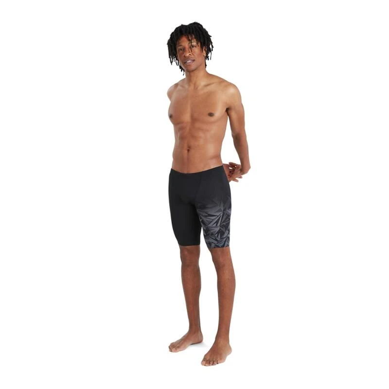Speedo Men's Hyperboom Placement V-Cut Jammer - Black/ Oxid Grey 1 Speedo Men's Hyperboom Placement V-Cut Jammer - Black/ Oxid Grey