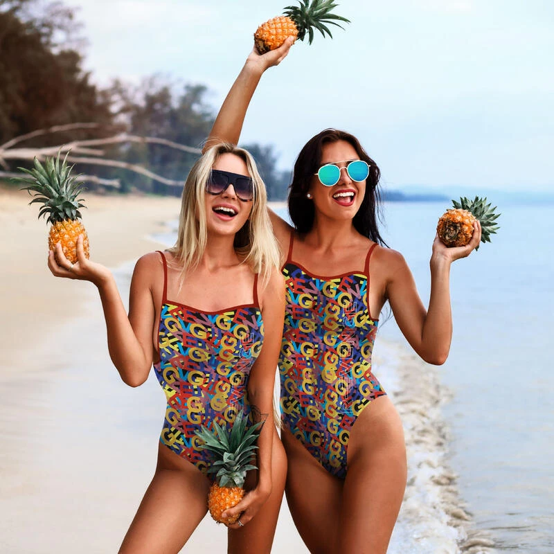 Sportbadpak Voor Zwemmen Endurance Letter Veelkleurig 4 Sportbadpak Voor Zwemmen Endurance Letter Veelkleurig - Afbeelding 4