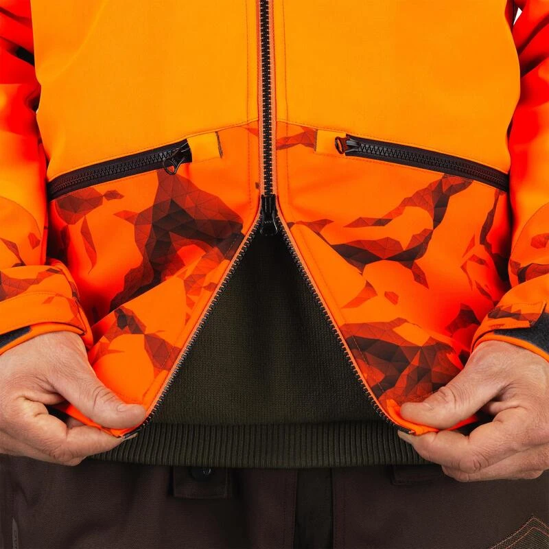 Stevige Softshell Jachtjas 500 Fluo-oranje 12 Stevige Softshell Jachtjas 500 Fluo-oranje - Afbeelding 12