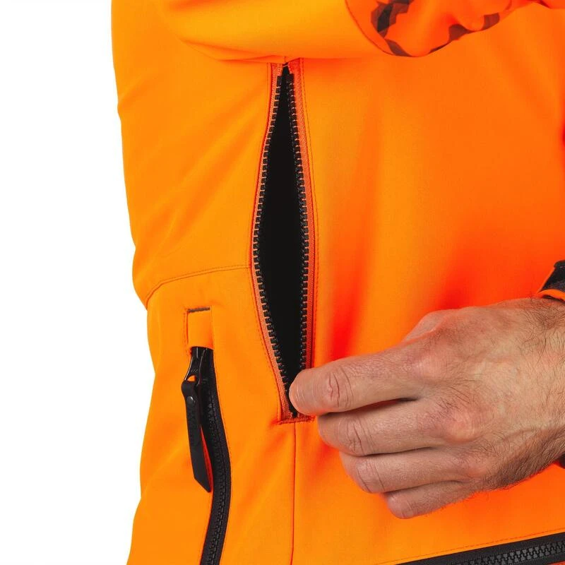 Stevige Softshell Jachtjas 500 Fluo-oranje 13 Stevige Softshell Jachtjas 500 Fluo-oranje - Afbeelding 13