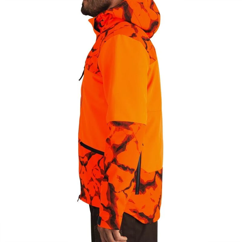 Stevige Softshell Jachtjas 500 Fluo-oranje 5 Stevige Softshell Jachtjas 500 Fluo-oranje - Afbeelding 5