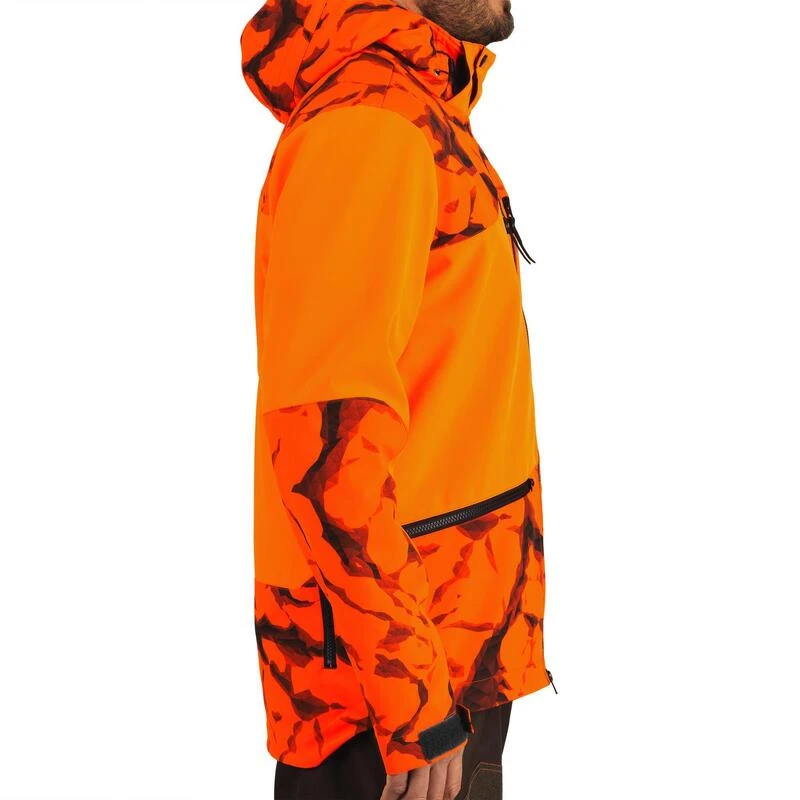 Stevige Softshell Jachtjas 500 Fluo-oranje 6 Stevige Softshell Jachtjas 500 Fluo-oranje - Afbeelding 6