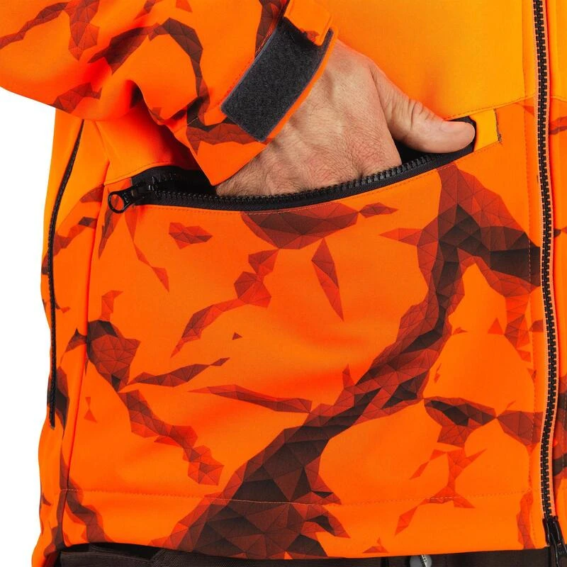 Stevige Softshell Jachtjas 500 Fluo-oranje 8 Stevige Softshell Jachtjas 500 Fluo-oranje - Afbeelding 8