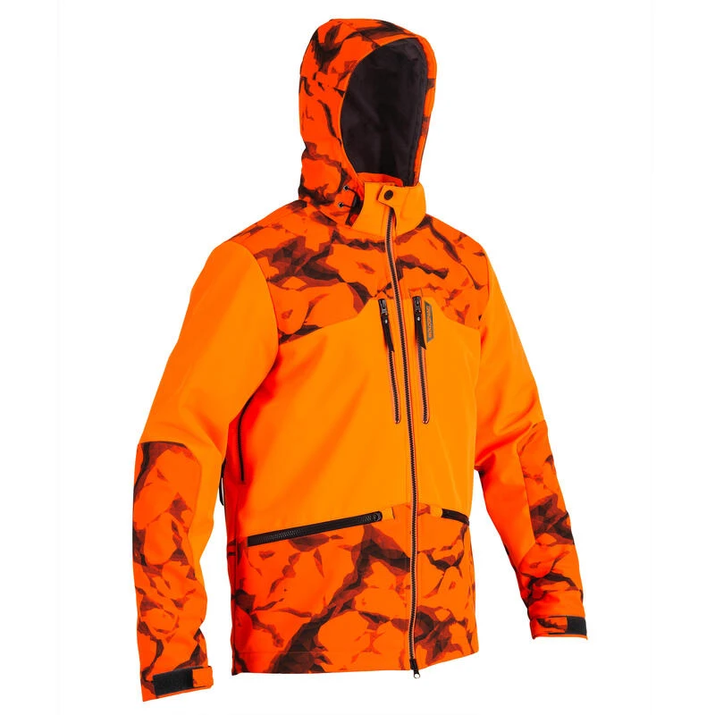 Stevige Softshell Jachtjas 500 Fluo-oranje 1 Stevige Softshell Jachtjas 500 Fluo-oranje