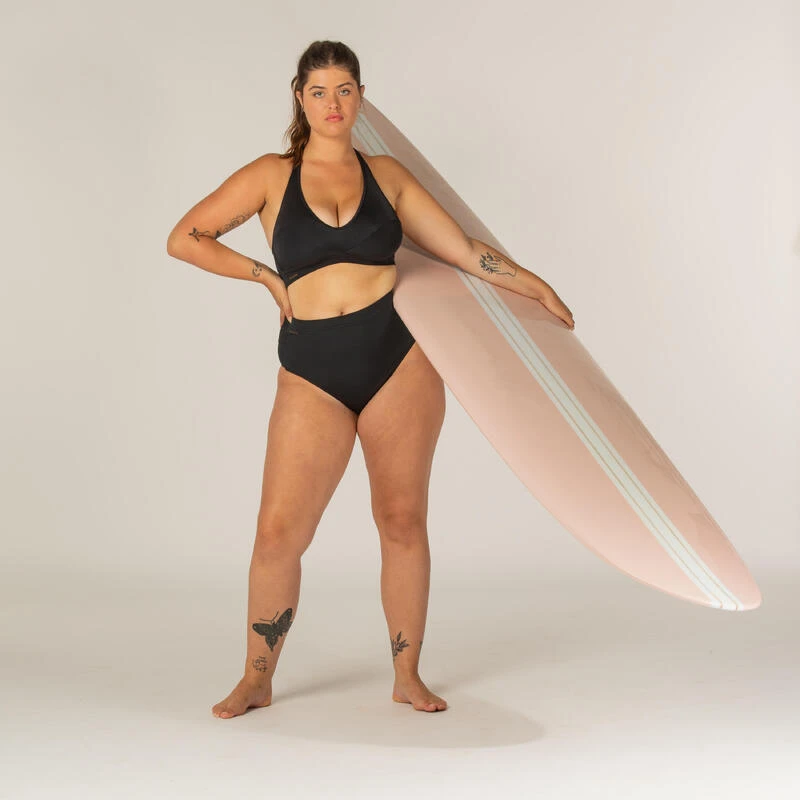 Surfbikinibroekje Voor Dames ROSA Met Hoge Taille ZWART 12 Surfbikinibroekje Voor Dames ROSA Met Hoge Taille ZWART - Afbeelding 12